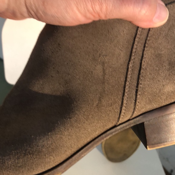 Lucky Brand Ferolia Beige Suede Booties Size 10/European 42 - Picture 7 of 13